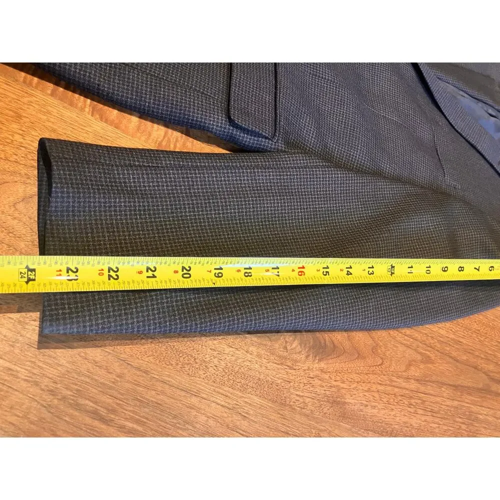 Kenneth Cole AWEARNESS Slim Fit‎ Blazer 46 Short Gray Wool Stretch Suit Jacket